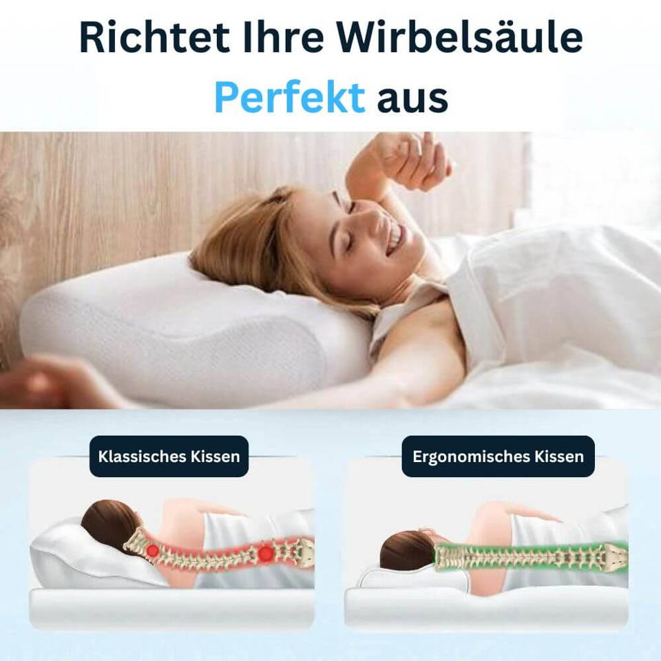 Oreiller Cervical Ergonomique, Coussin Memoire de Forme