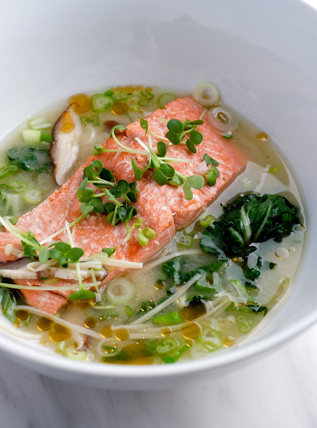 Poached Wild BC Salmon in Miso Broth — BC Salmon