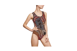 Colorful Women's One-Piece Swimsuit, Vibrant Swimwear, Beach Vacation, Pool Party, Summer Wardrobe, Travel Essentials
