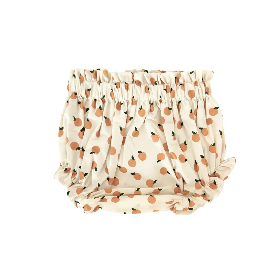 Bloomer raffiné pour bébé, en coton doux et respirant, certifié OEKO-TEX, idéal pour compléter une tenue d’enfant chic et confortable, cousu au Portugal élégant premium marque suisse cadeau naissance