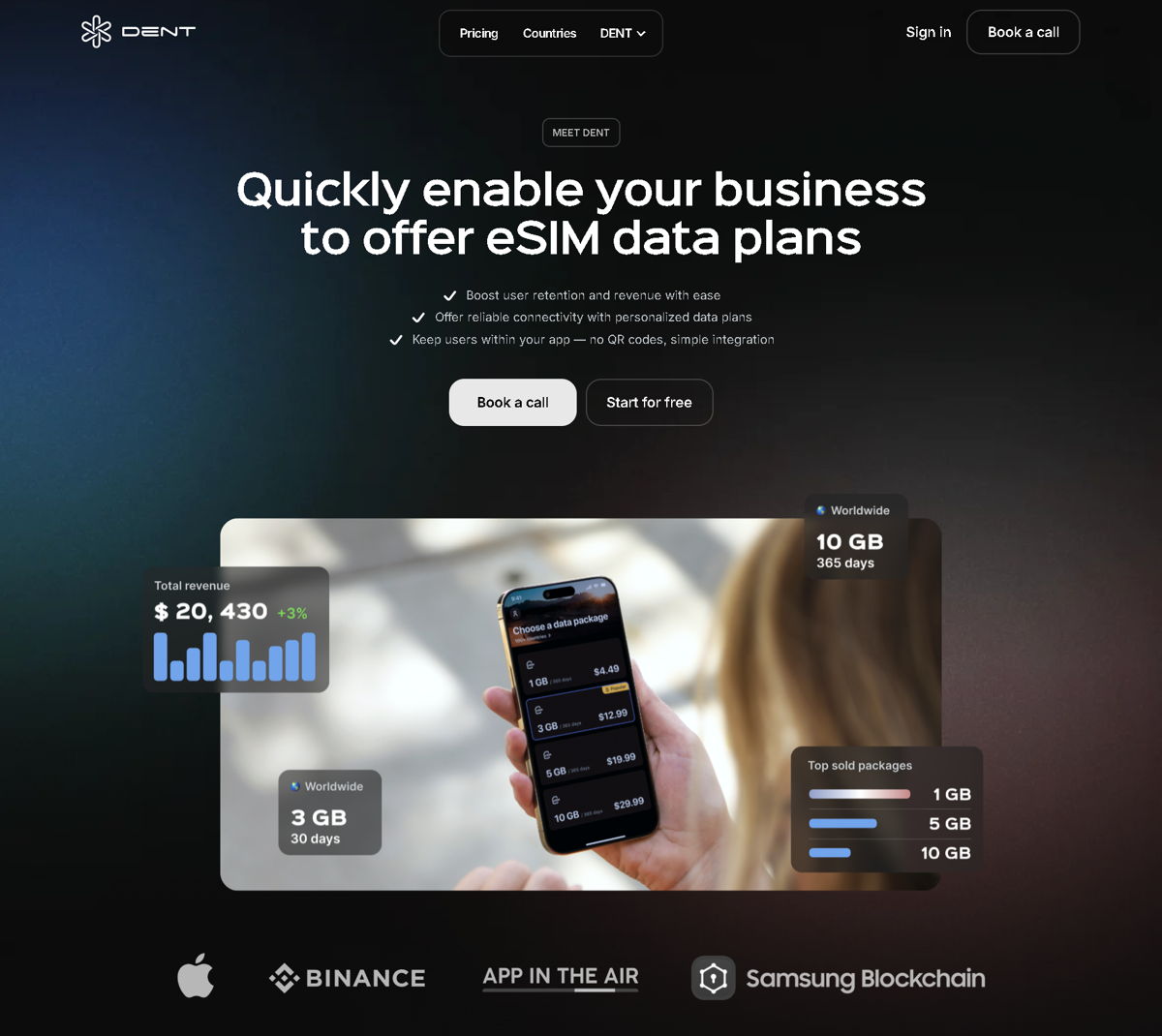 Screenshot of DENT Telecom , from the duda websites collection.