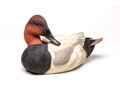 Canvasback Drake decoy. Jett Brunet 1998 is clearly marked on the underside of the tail feathers. 12L x 6.5H