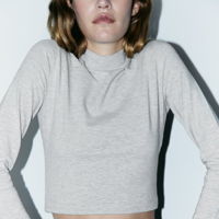 CROPPED MOCK NECK TOP