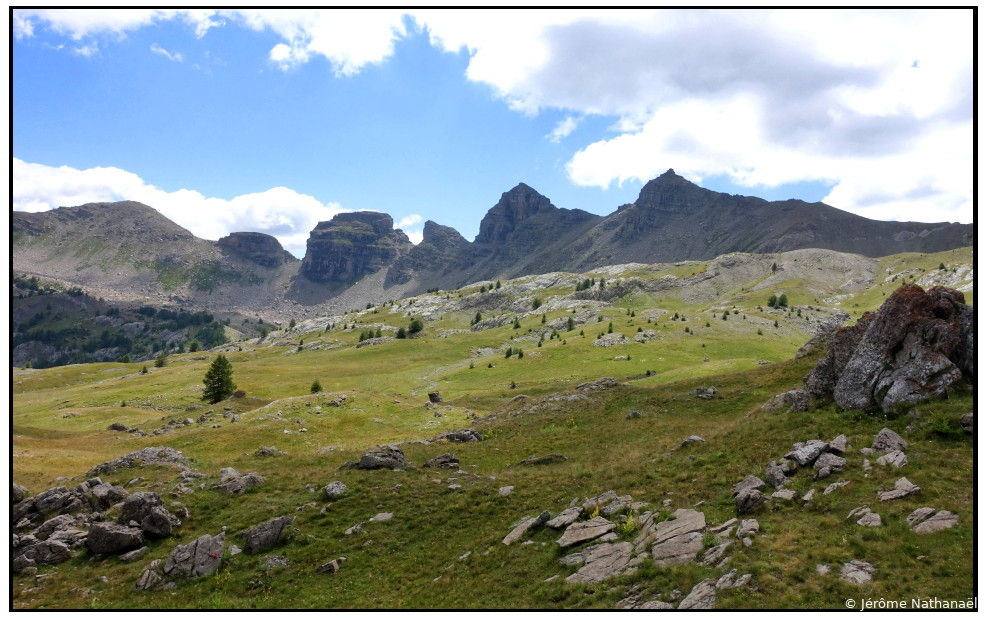 Sommet du Lausson, Pas du Lausson, Montagne de l'Avalanche, Tête du Lac, Tour Noire, Grande Tour en montant vers le col de l'Encombrette