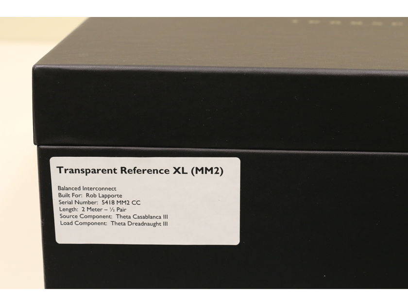 Transparent Audio Reference XL  2m Balanced Interconnect