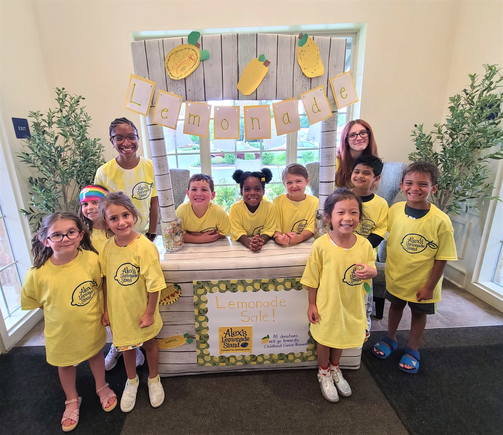 Kindergarten raised $460.00 during the Alex's Lemonade Stand.