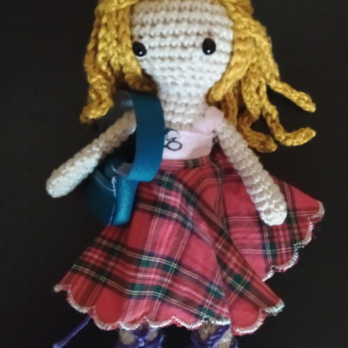 Noëlle doll and her wardrobe - Crochet and sewing pattern