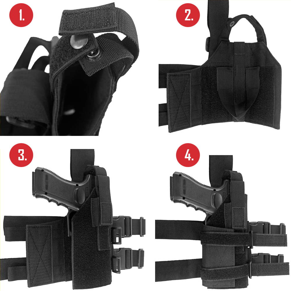 left hand shoulder holster, shoulder gun holster, belly holster, right hand shoulder holster