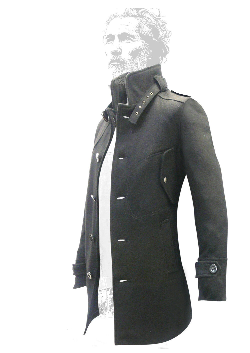 SALAMANCA - Black WOOL and CASHMERE - Image 4