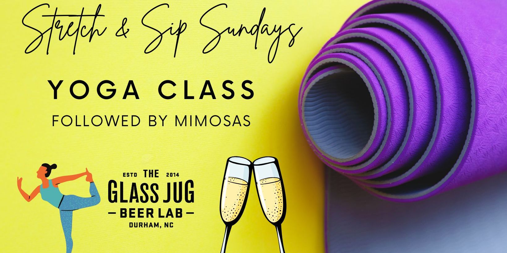 Stretch and Sip Yoga Sundays promotional image