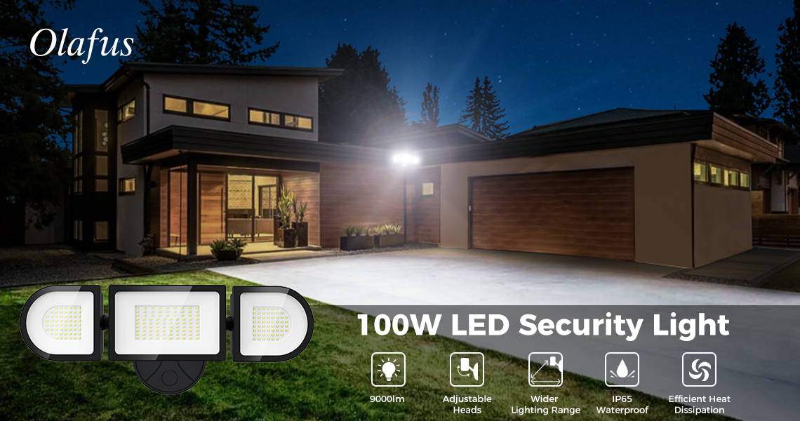 Olafus 100W Exterior LED Security Lights