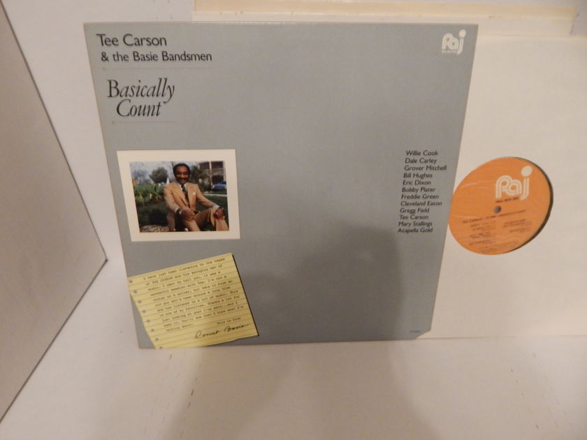 TEE CARSON The Basie Bandsmen Basically Count - BASICALLY COUNT Freddie Green Cleveland Eaton 1981 Palo Alto Post Bop LP NM