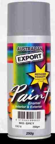 Aussie Export Spray Paint Mid Grey Export 250Gm