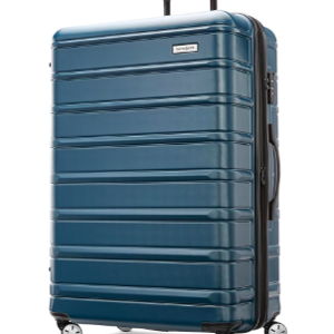 Samsonite Omni Hardside Expandable Luggage with Spinners, Nova Teal, Checked-Large 28-Inch