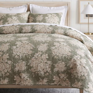Juliette Toile Handcrafted Reversible Pick-Stitch Quilt-King