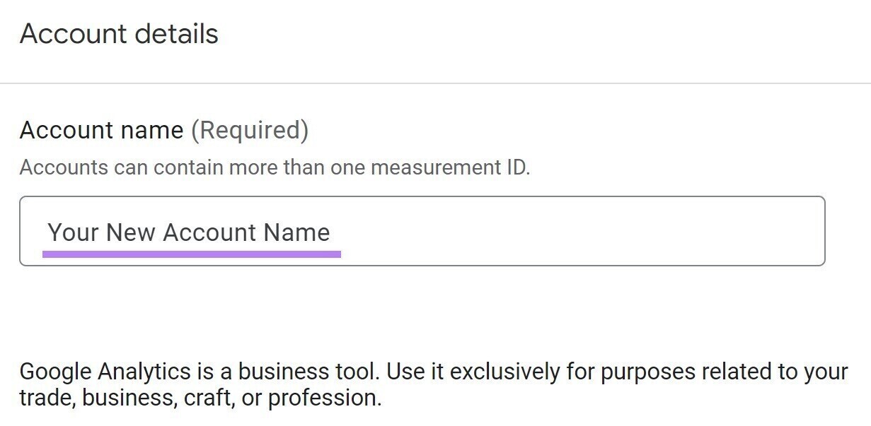 GA4 - Add Name To Property