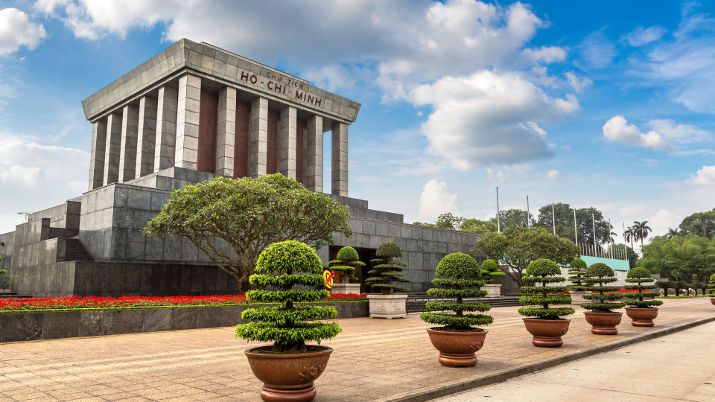 Ho Chi Minh Mausoleum serves as the final resting place of Ho Chi Minh, the founding father of the Democratic Republic of Vietnam