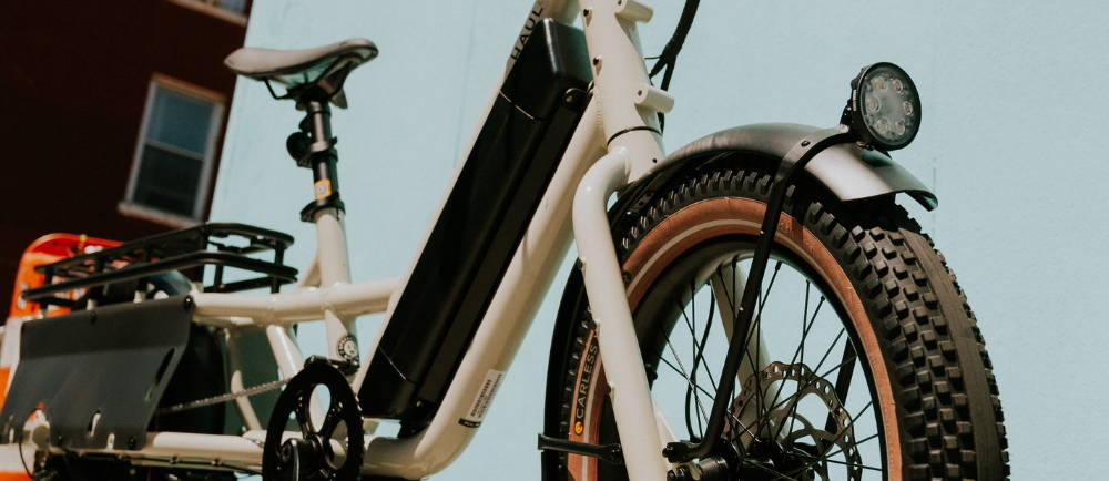 Close up of Specialized Globe Haul electric cargo bike