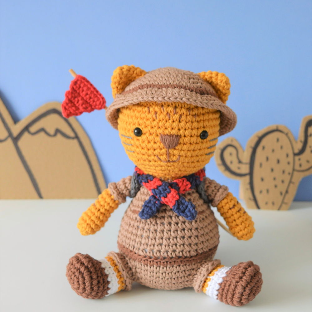 Leopoldo the Tiger Scout Amigurumi Tutorial Crochet Pattern