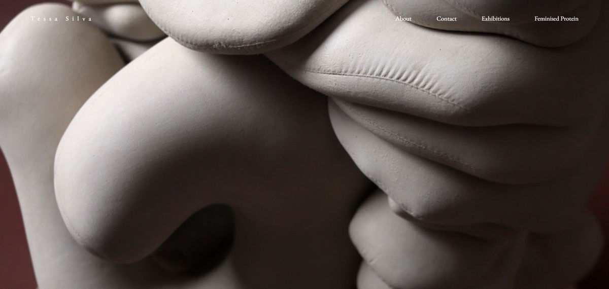 Screenshot of Tessa Silva, from the sculptor portfolios collection.