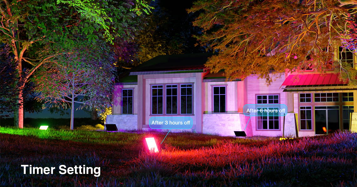 100W Multi Color RGB LED Flood Light 2 Pack - OLAFUS
