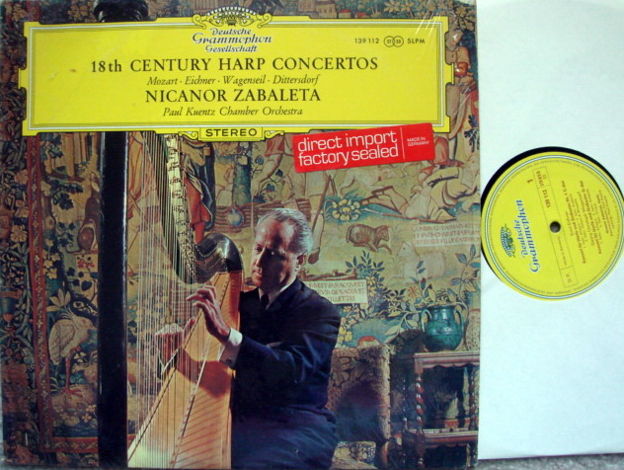 DGG / ZABALETA-KUENTZ, - 18th Century Harp Concertos, NM!