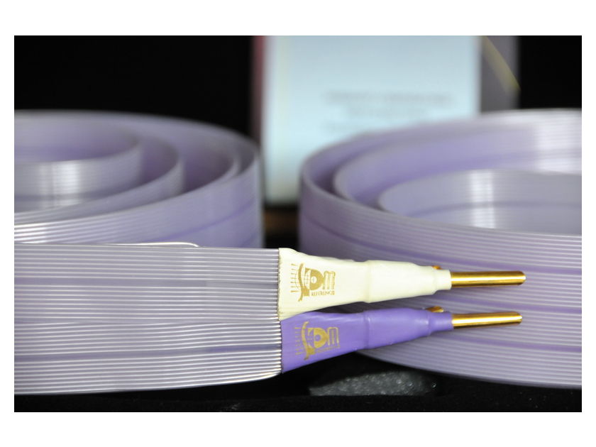 Nordost SPM Reference Speaker Cables - 2.5M pair, Mint w/Bananas, Orig. wooden box