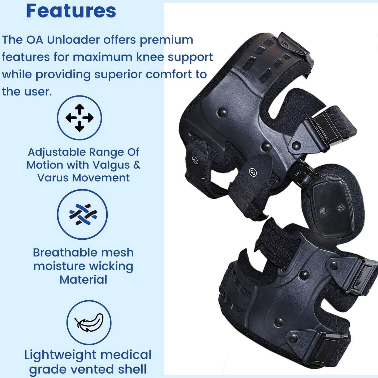 OA Unloader Knee Brace Support Medial or lateral Support – Comfyorthopedic