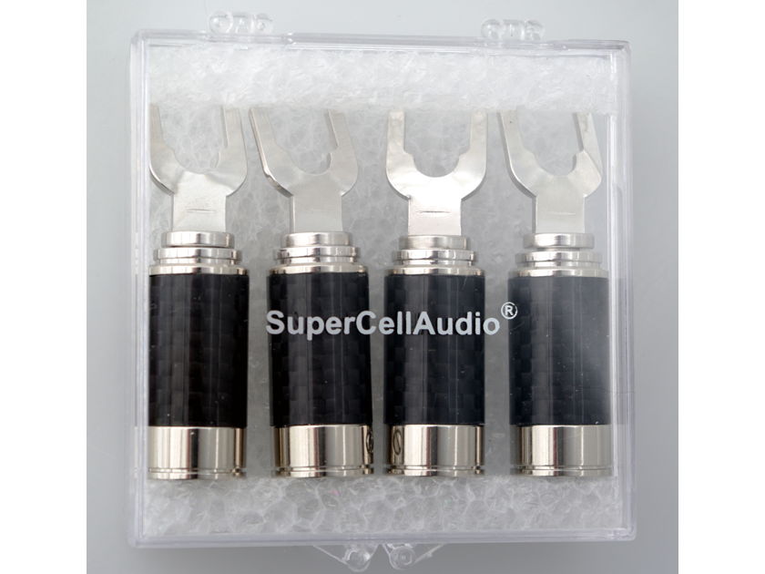 SuperCellAudio Set of 4 Rhodium Plated Speaker Spades