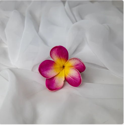 Orchid Frangipani Flowerhead (6 Pack)- Realistic Artificial Flowers - Image 2