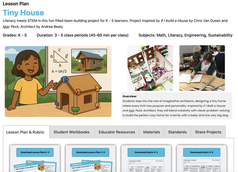 3dux tiny house lesson plan image