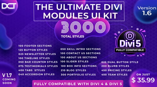 The Ultimate Divi Modules Ui Kit