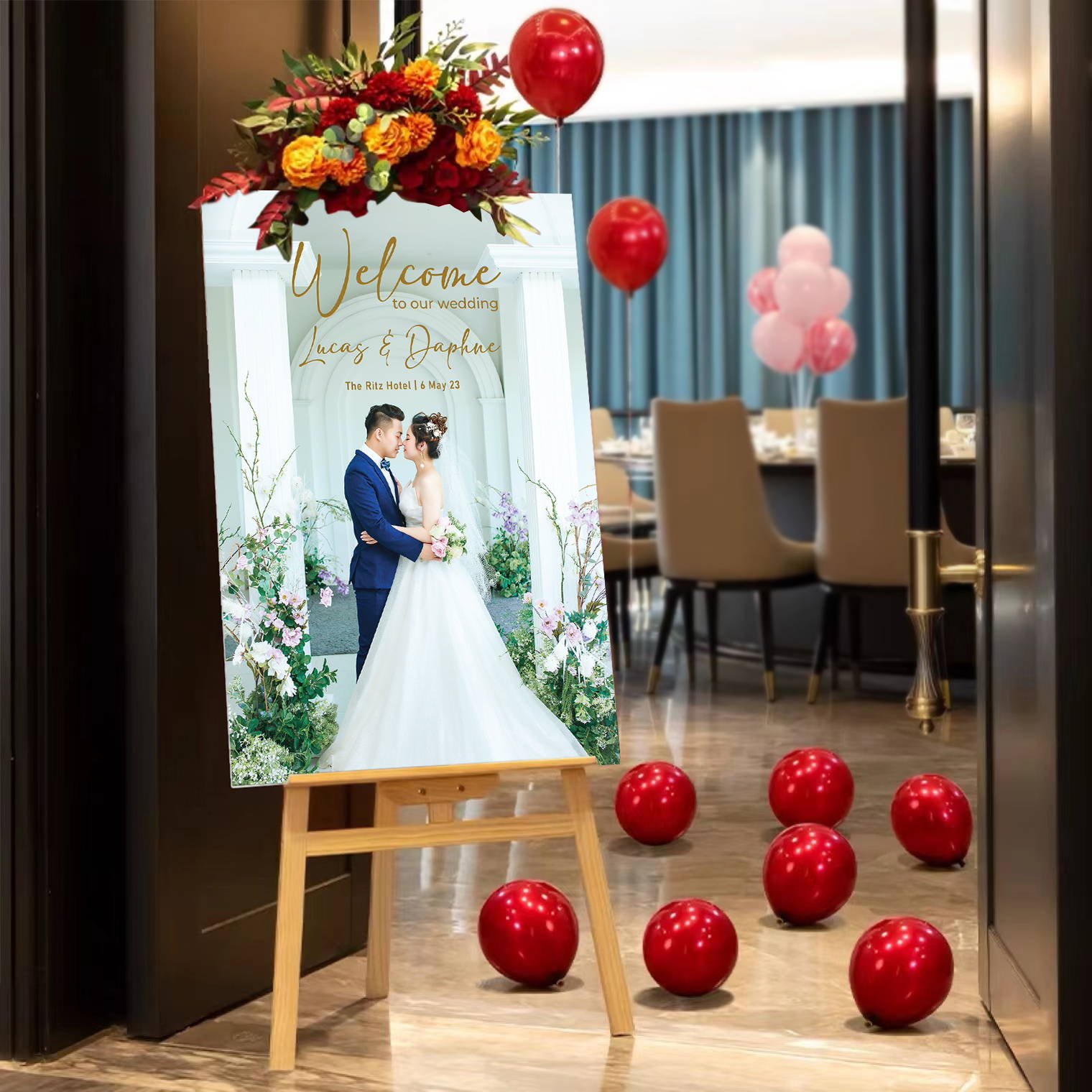 custom photo wedding sign