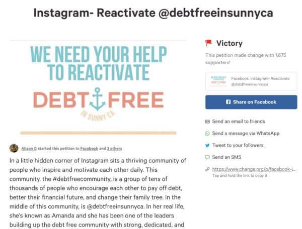 one of my friends babystepping2freedom started a change org petition for my followers to sign it generated 1 675 signatures before my instagram account - why does my followers on instagram keep changing
