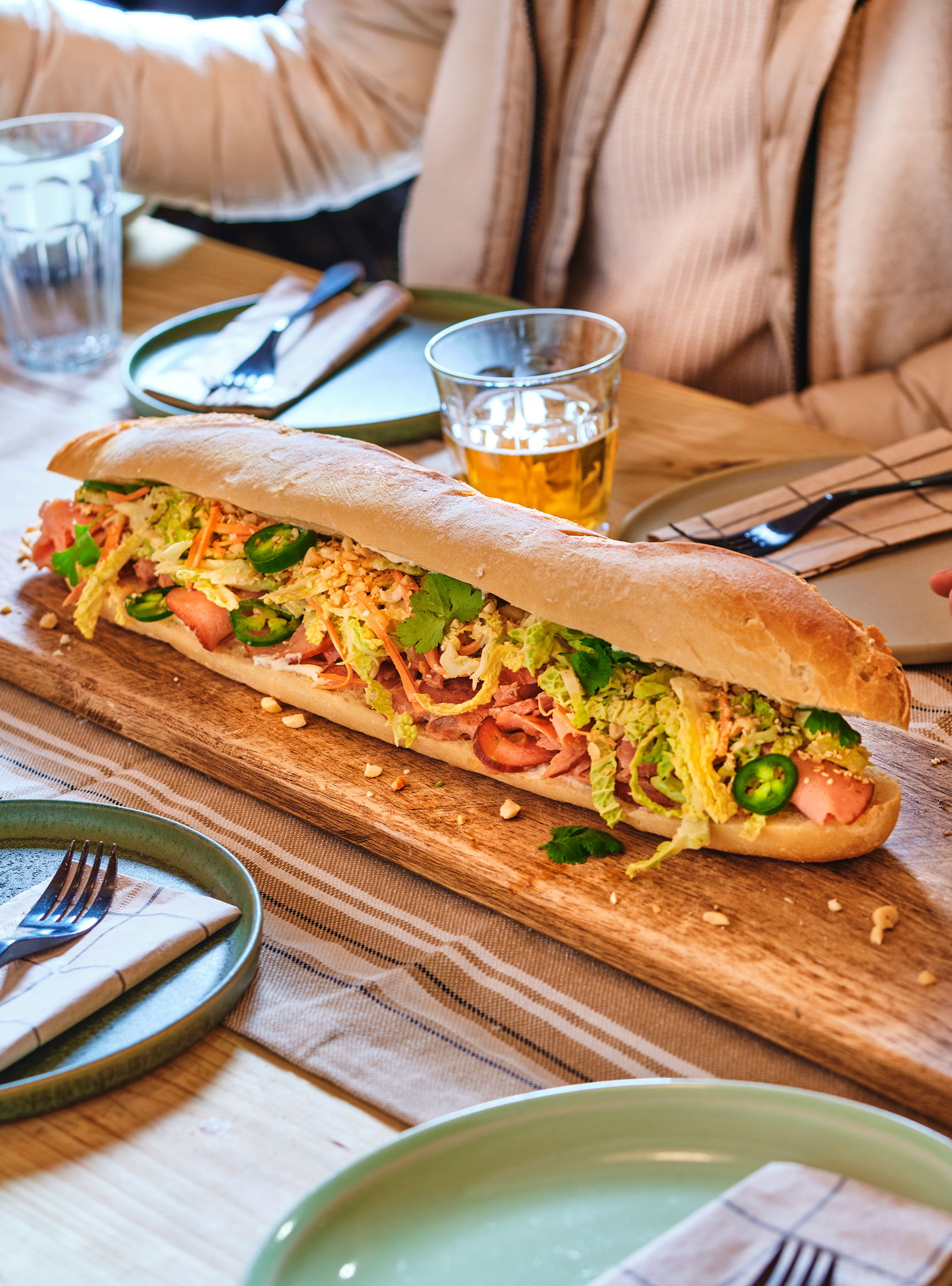 Giant Maple Ham Sandwich with Sesame Coleslaw | RICARDO
