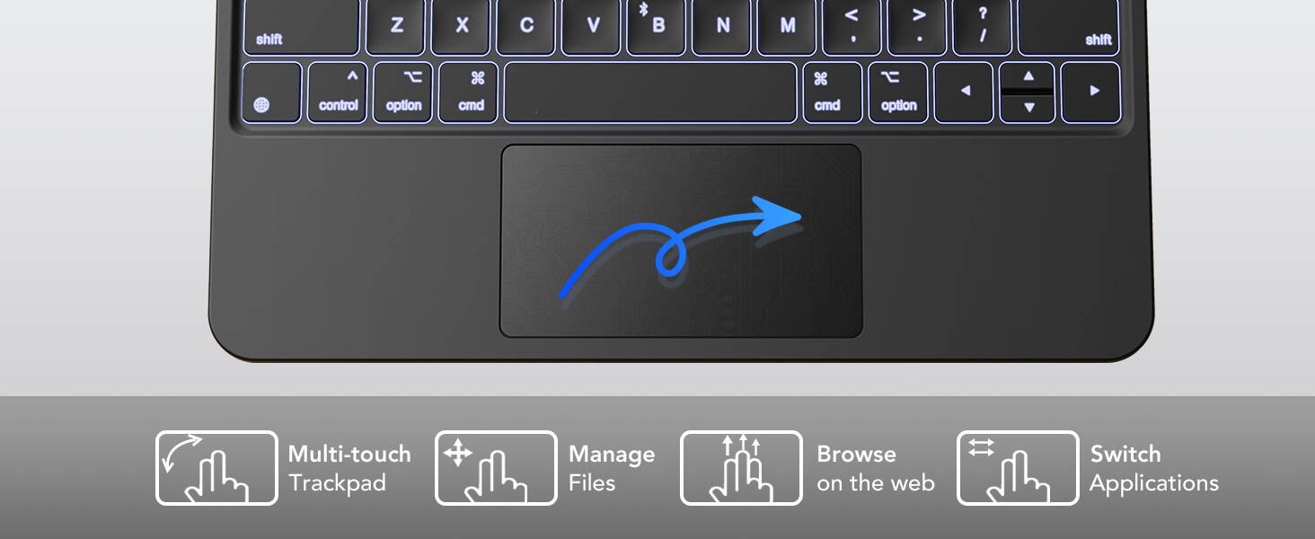 Marasone iPad Pro 12.9 Keyboard Case-tablet keyboard-black