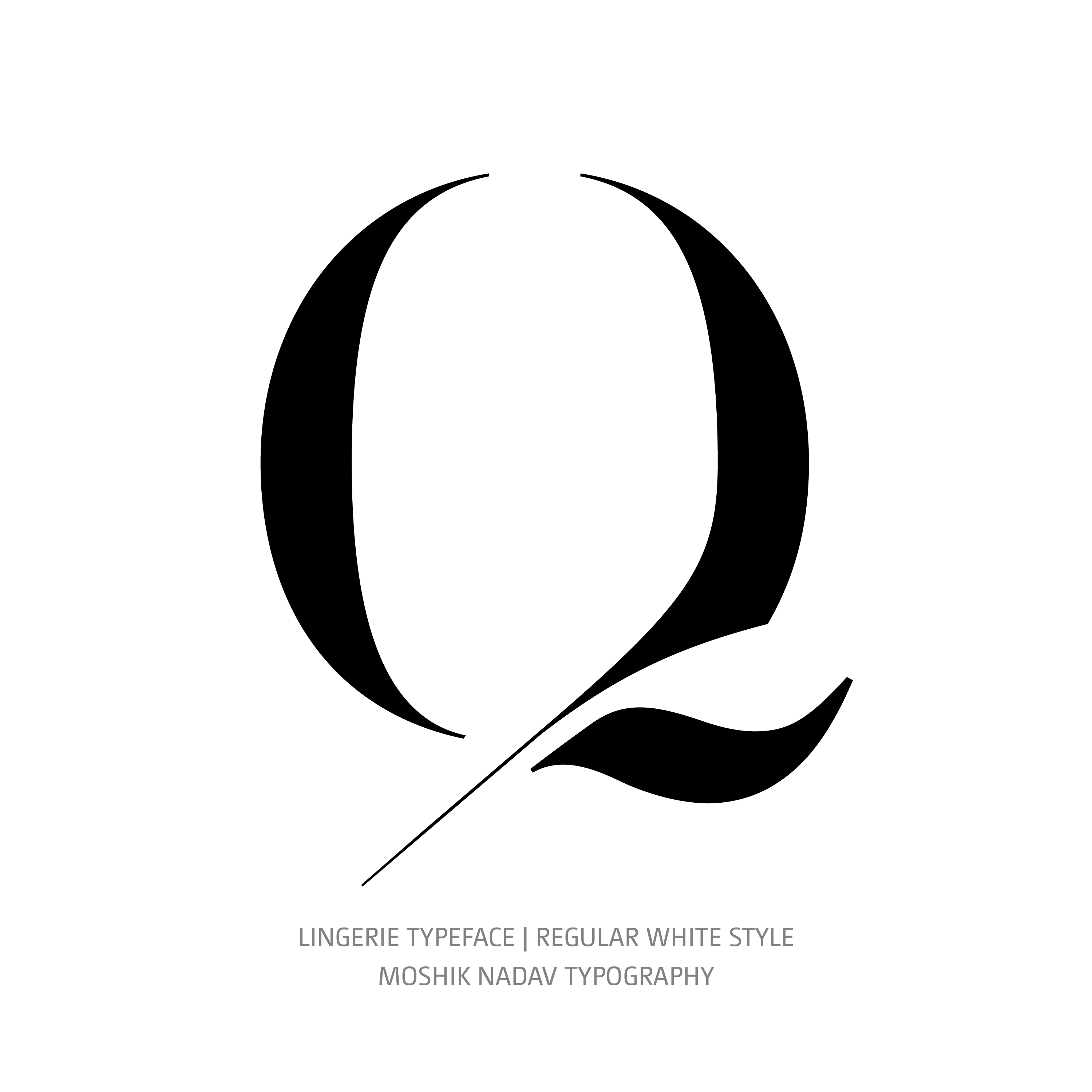 Lingerie Typeface Regular White Q