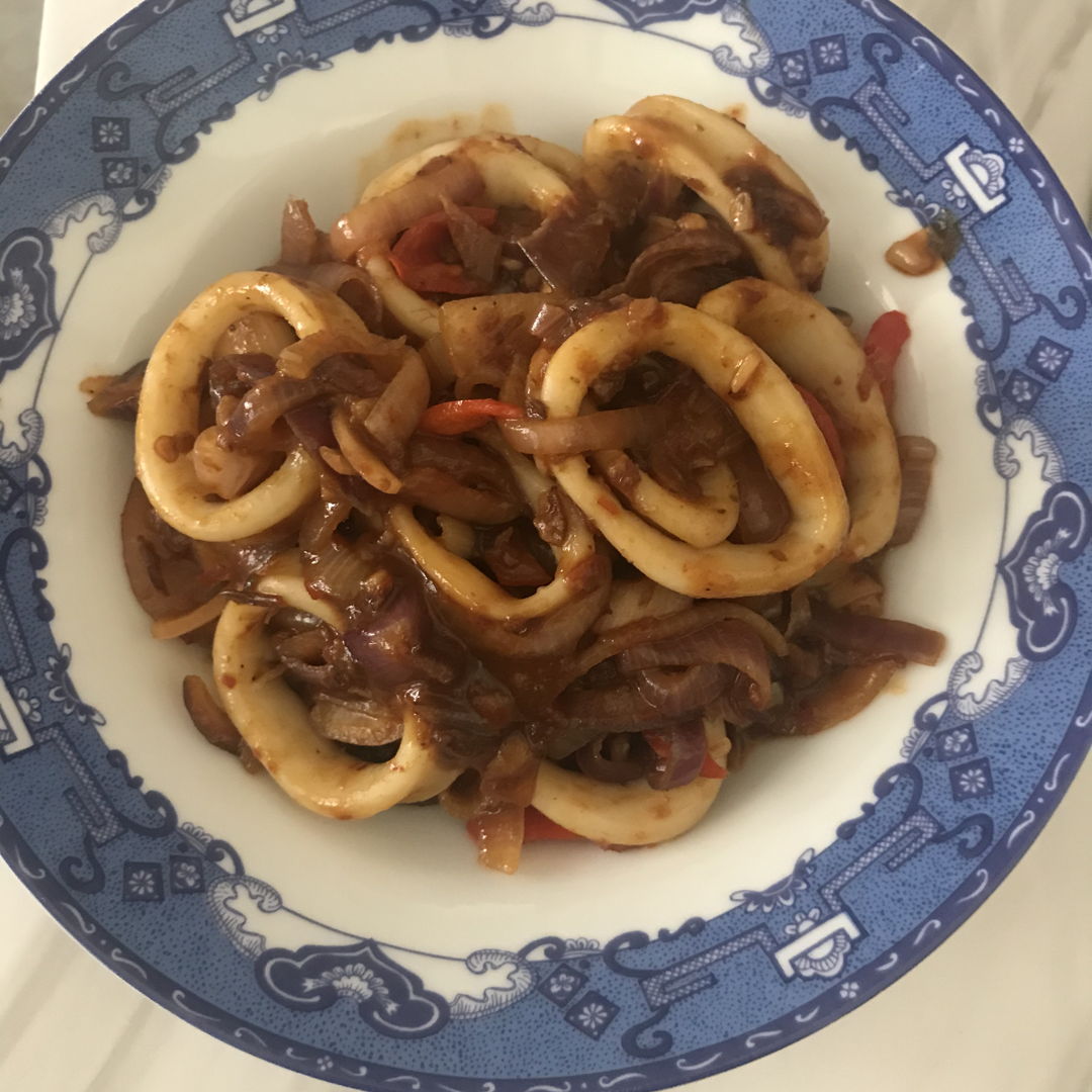 Sambal belacan squid 🦑 🙌🏻 So delicious & wonderful 😁👍🏻