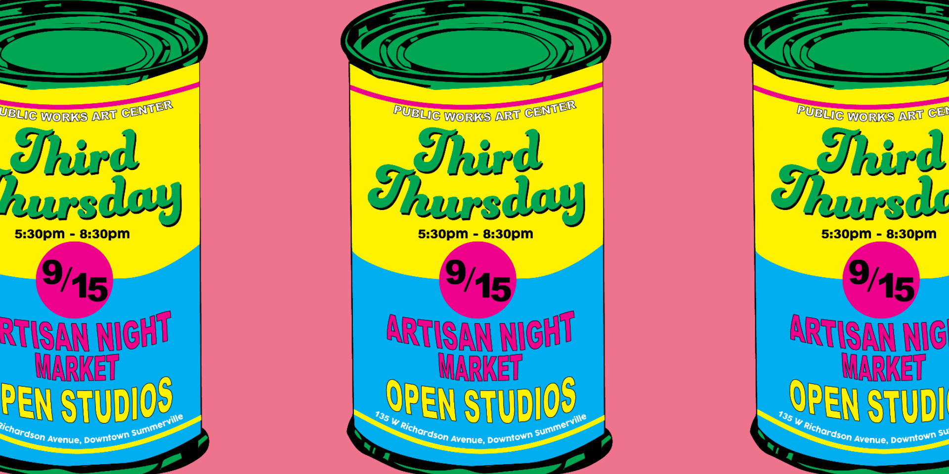 Third Thursday/Open Studios/Artisan Market at Public Works Art Center  promotional image