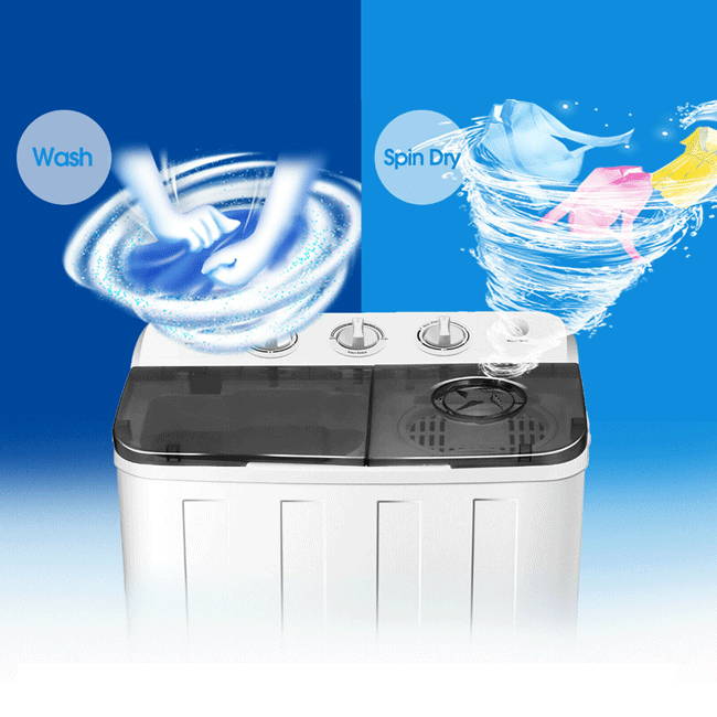 Portable Mini Compact Twin Tub Washing Machine Washer Spain Spinner Portable Washing Machine