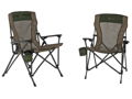 ALPS Set of Two Fireside Chairs Green and Tan with NWTF Logo