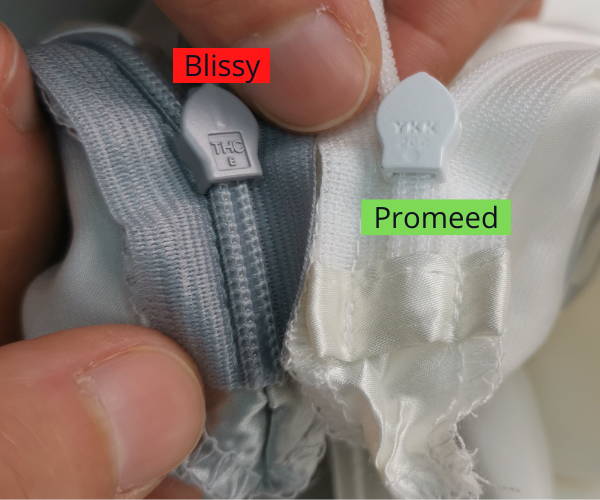 promeed blissy zipper comparison