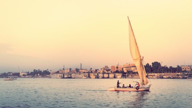 traditional felucca sailboat