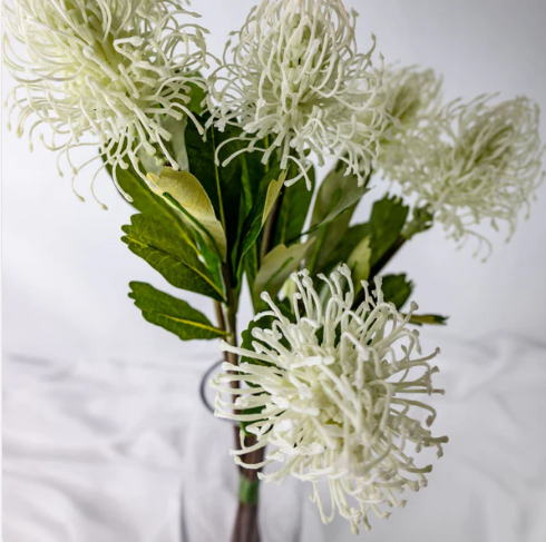 White Leucospermum - Realistic Artificial Flowers - Image 3