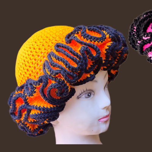 Stylish ruffle hat