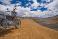 Motorcycle in the desert - unbound travel
