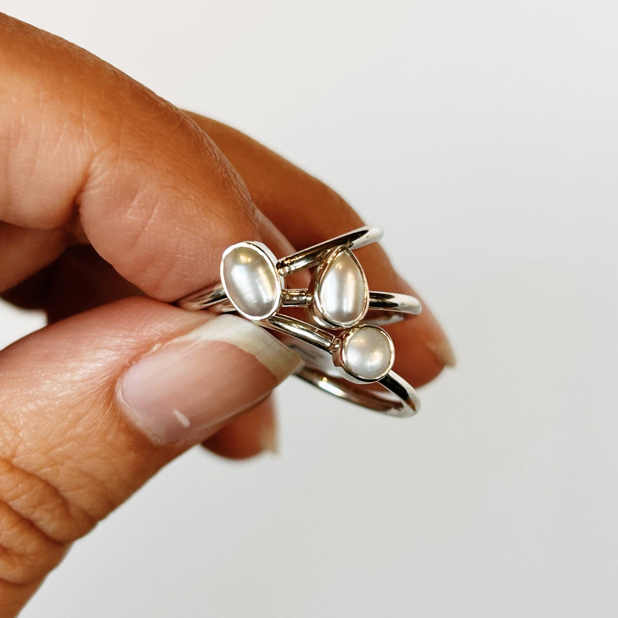 Gemini Birthstones: Pearl Rings