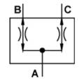 a diagram of a square with arrows and lines