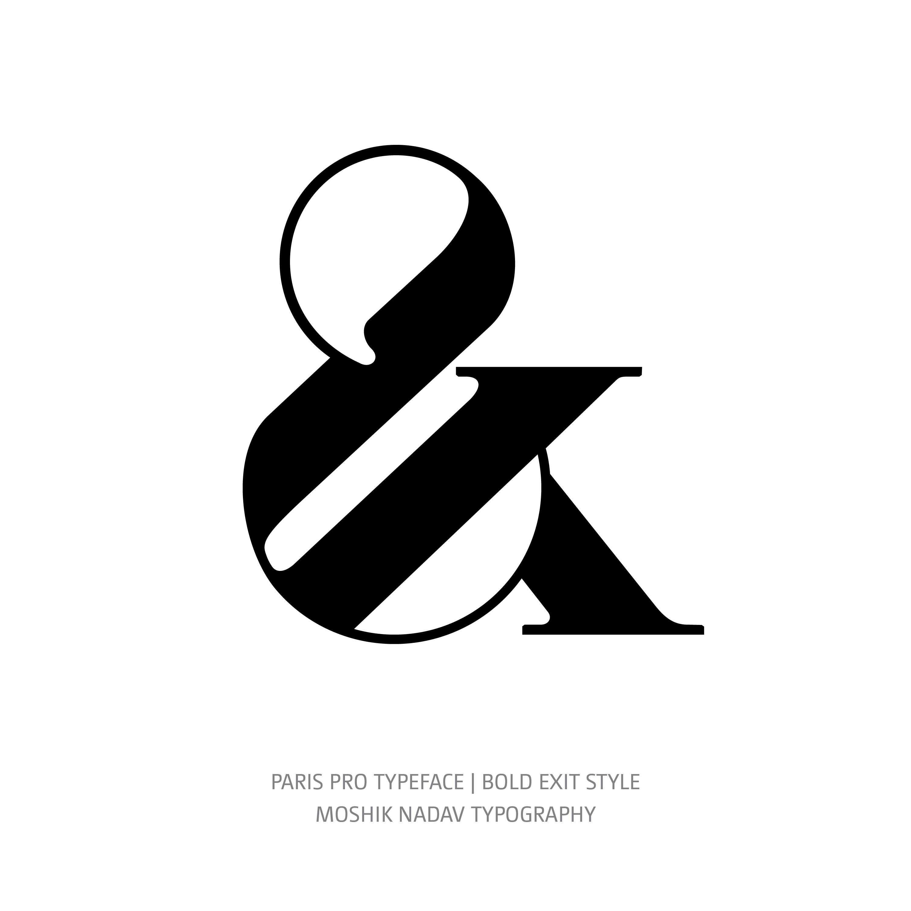 Paris Pro Typeface Bold Exit ampersand