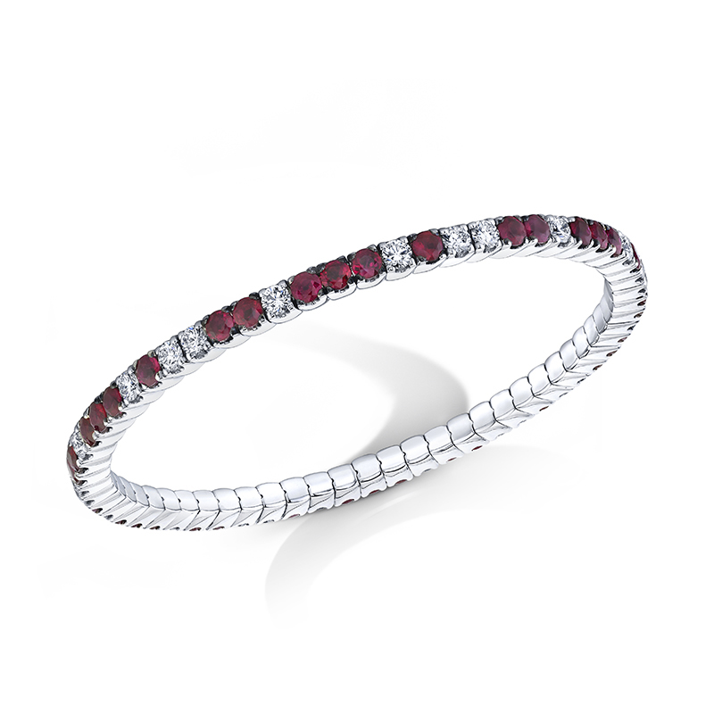 Bracelet with rubies and diamonds